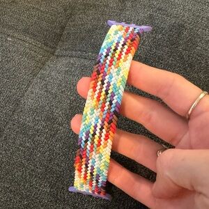 Rainbow threaded Apple Watch band